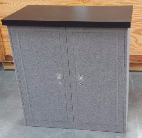 Portable Storage Abex Counter Podium Trade Show Gray Sample Black Counter USA