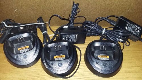 3 Motorola radio chargers with power supply