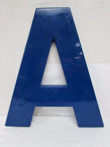 29&#034; SIGN  MOLDED PLASTIC LETTER A BLUE
