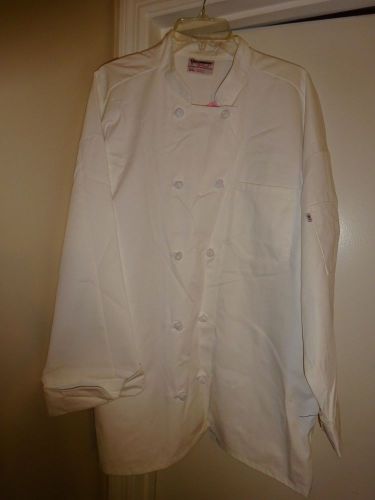 Uncommon threads chef coat jacket uniform white polyester cotton size xxl new j for sale