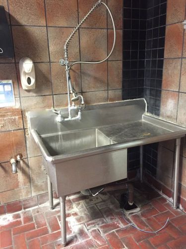 Bakery/restaurant stainless steel one bowl sink... for sale