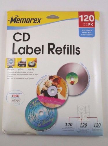 MEMOREX CD LABEL REFILLS  Enough for 94 CD,Spine,&amp; Mulit Use Labels White Matte