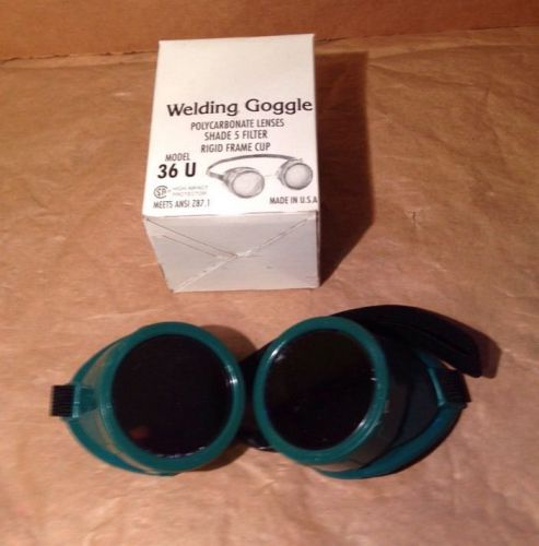 Welding Goggles Glasses Lens Polycarbonate Shade 5 Green NIP