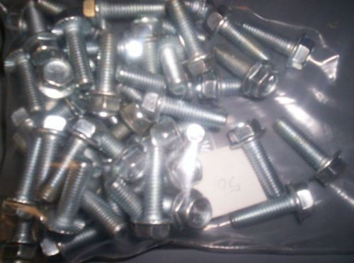 Flange bolt 3/8-16 x 1 1/4 inch  grade 5 zinc 50 pieces new for sale