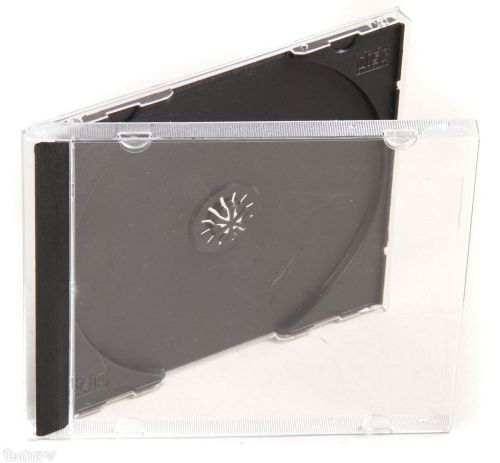 15 NEW STANDARD SINGLE BLACK TRAY JEWEL CASES CD DVD GRADE A HOLDS 1 DISC