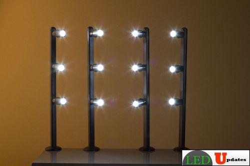 4x showcase black LED pole light for RETAIL JEWELRY STORE FY-53 WITH UL power