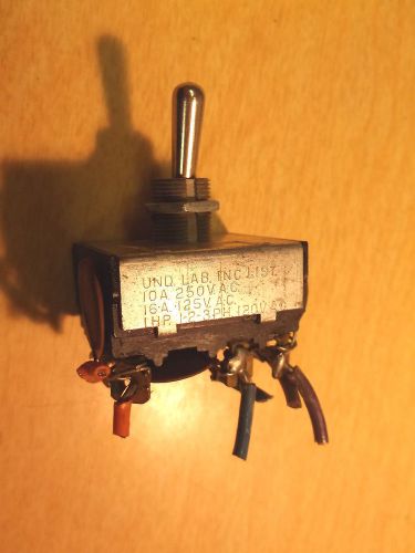 USED UND LAB TOGGLE SWITCH A-H&amp;H 1-2-3 PHASE FREE SHIPPING