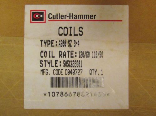 CUTLER HAMMER WESTINGHOUSE A200 Size 3-4 Coil 110/120V 505C633G01