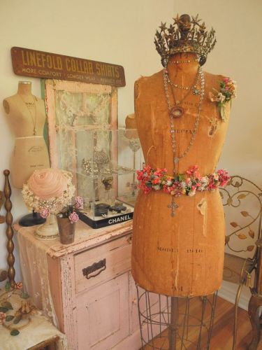 Gorgeous rare antique 1910 dress form mannequin by the better model form~size 14 for sale