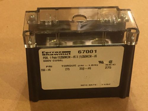 Ferraz shawmut 67001 power distribution block 600 volt for sale