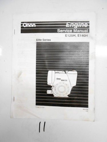 Onan Service Manual E125H E140H Elite Series