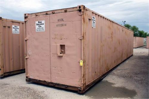40&#039; storage container rear double swing out doors regular front door unit 168 for sale