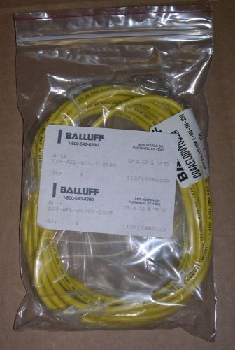 Balluff, quick-disconnect sensor cable, 5 meter, c04-ael-00-vy-050m, new for sale