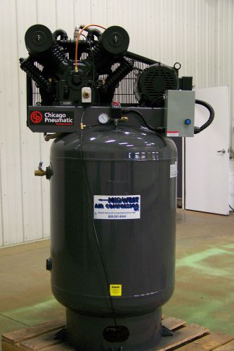 Chicago pneumatic  air compressor 10 hp 3 ph two stage, cast iron new other for sale