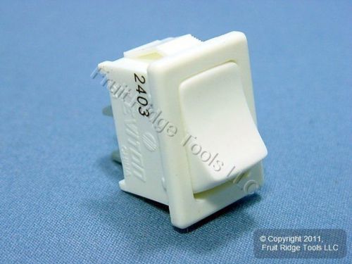 White snap-in mini rocker panel switch on/off 10a micro spst for sale