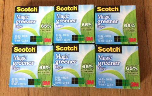 New scotch magic greener tape, 3/4 x 900 in (25 yd), 6 rolls for sale