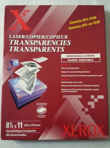 Xerox Laser Copier Transparency Film (80 Count) 3R3108 Removable Stripe
