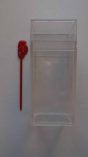 12 - New Reusable 2 piece Clear Container with 50 - 3.5 inch Lobster Picks