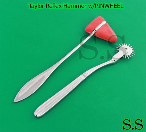 Taylor Reflex Hammer w/Red Bumper And WARTENBERG PINWHEEL,SET OF 2
