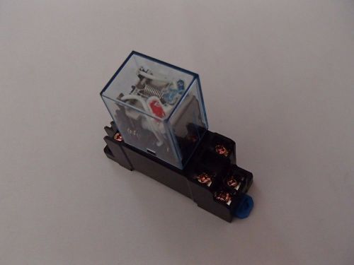 Hh54p dc 12v coil 4pdt 14 pins electromagnetic power relay w dyf14a base for sale