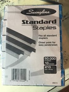 Swingline - Standard Staples 5,000 Count; 10 Pack (50,000)