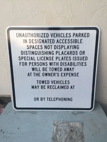 Handicap Parking Sign Unauthorized Parking Sign