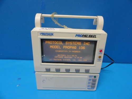 Welch allyn protocol 106el patient monitor (2x ibp ekg spo2 nbp temp print) 7444 for sale