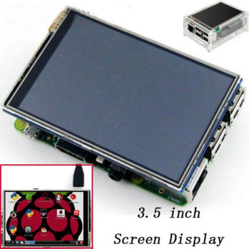 3S6 3.5&#034; TFT LCD Touch Screen Kit Display+Case+Heatsink For Raspberry Pi Model B