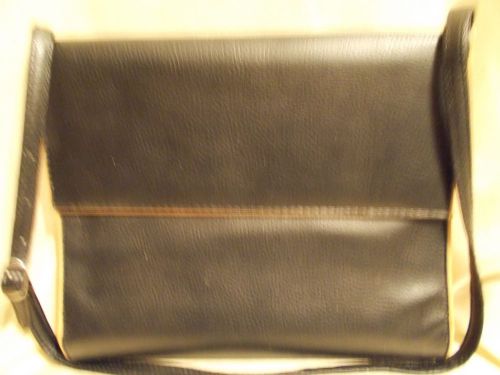 Avon 19 x 9 black &amp; tan portfolio strap pockets new business career nice gift for sale
