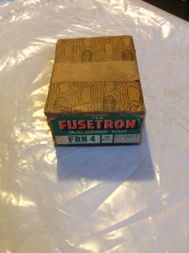 FREE SHIPPING Fusetron Dual-element Fuses FRN 4 Lot Of 10, 250 Volt