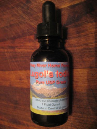Lugol&#039;s Iodine 5%, 1 Fluid Ounce. High purity, USP grade. In dropper bottle.