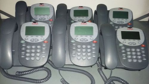 Avaya 5410 Business Phones with Handsets Coil Cords Stands Lot of 6