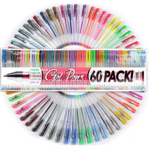 Best Set 60 Gel Pen With Case Perfect Art Micron Ink Great For Adult Painting...