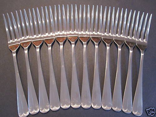12 KING EDWARD DINNER FORKS  NEW 18/0 STAINLESS FREE SHIPPING USA ONLY