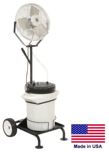 Misting fan  commercial - cart mounted - 18&#034; - 5750 cfm - 120v - 1/8 hp - osha for sale