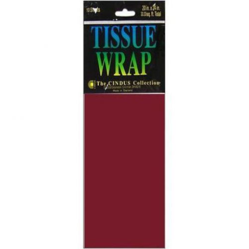 1 X BURGUNDY TISSUE 20X26 10 SHTS/PKG
