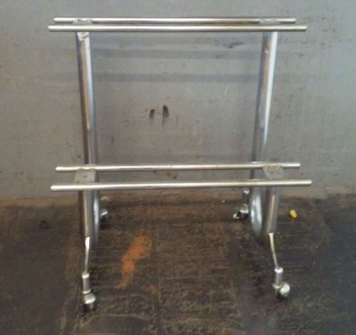 32&#034; Route Used Vending Candy Machine Rolling Racks Stands Stainless Steel