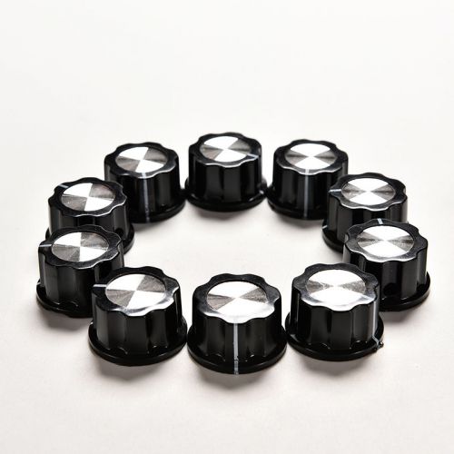 10 pcs high quality control rotary knob for 6mm knurled shaft potentiometer fjcg for sale