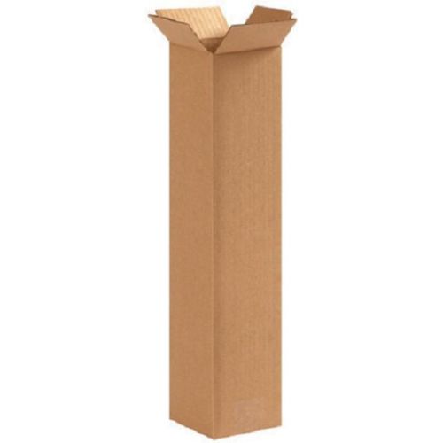 Corrugated cardboard tall shipping storage boxes 4&#034; x 4&#034; x 16&#034; (bundle of 25) for sale