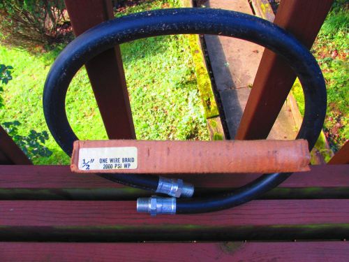 1/2&#034; x 36&#034;  one wire braid hydraulic hose 2000 psi  wp for sale