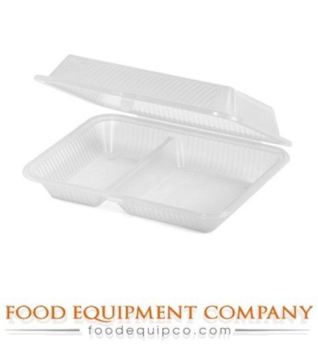 GET Enterprises EC-15-1-CL Eco-Takeouts Clear 2 compartment Food Container...