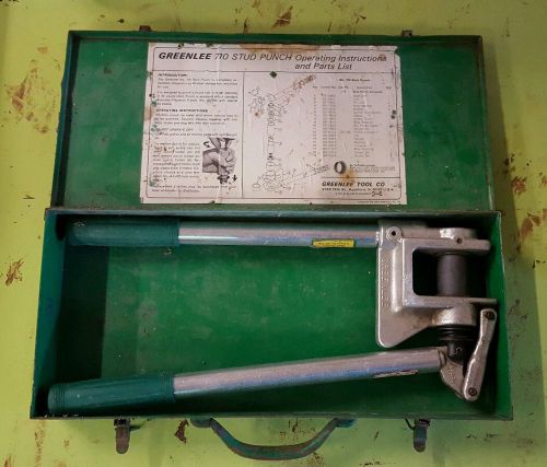 Greenlee 710 Metal Stud Punch 1-11/32&#034; Diameter with metal case