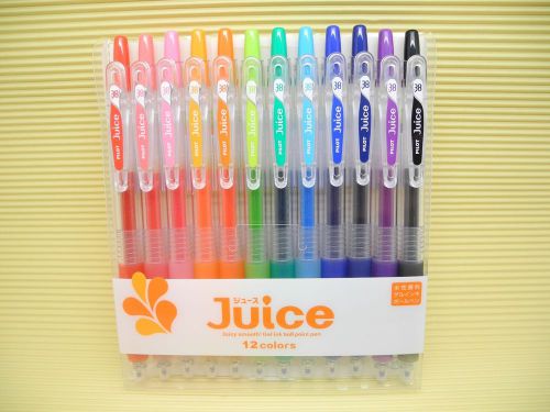 NEW Pilot retractbable Juice 0.38mm gel ink/ball point pen 12 Colors set(Japan)