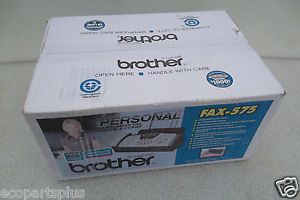 Brother 10-sheet adf personal plain paper fax copier caller id fax-575 boxed new for sale