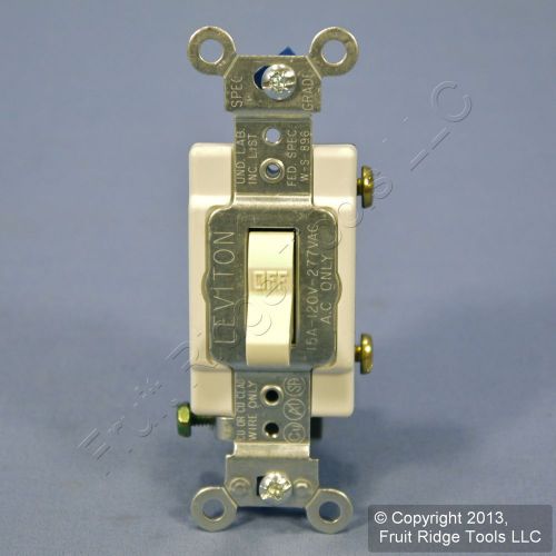 Leviton almond commercial on/off single pole toggle light switch 15a cs115-2a for sale