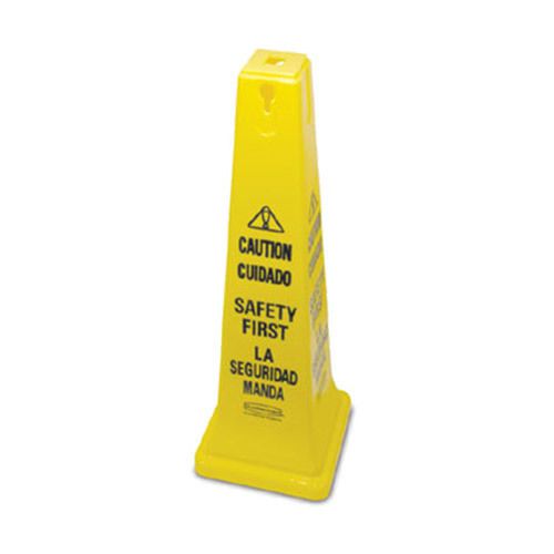 Rubbermaid #fg627687yel multi-lingual safety cone for sale