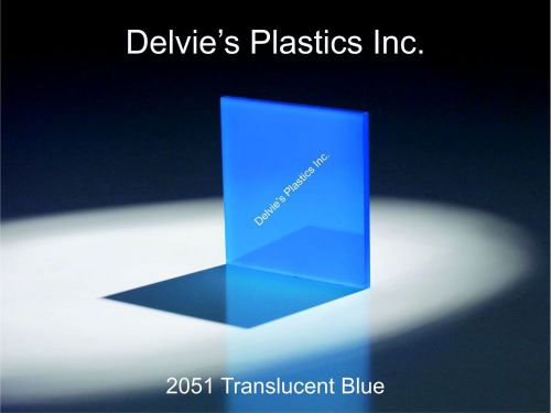 1/8&#034; 2051 transparent blue cell cast acrylic sheet  12&#034; x 12&#034; for sale