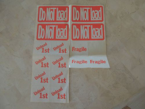 MOVING STICKERS VINTAGE.  15 LARGE STICKERS,