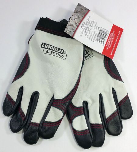 Full Leather Steel Worker Gloves K2977-M Lincoln Electric Goat Skin Back