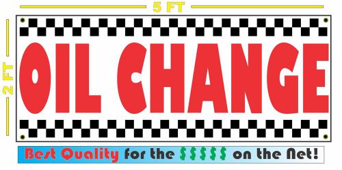 Full Color OIL CHANGE Banner Sign NEW Larger Size for Car Wash Shop Lube filter